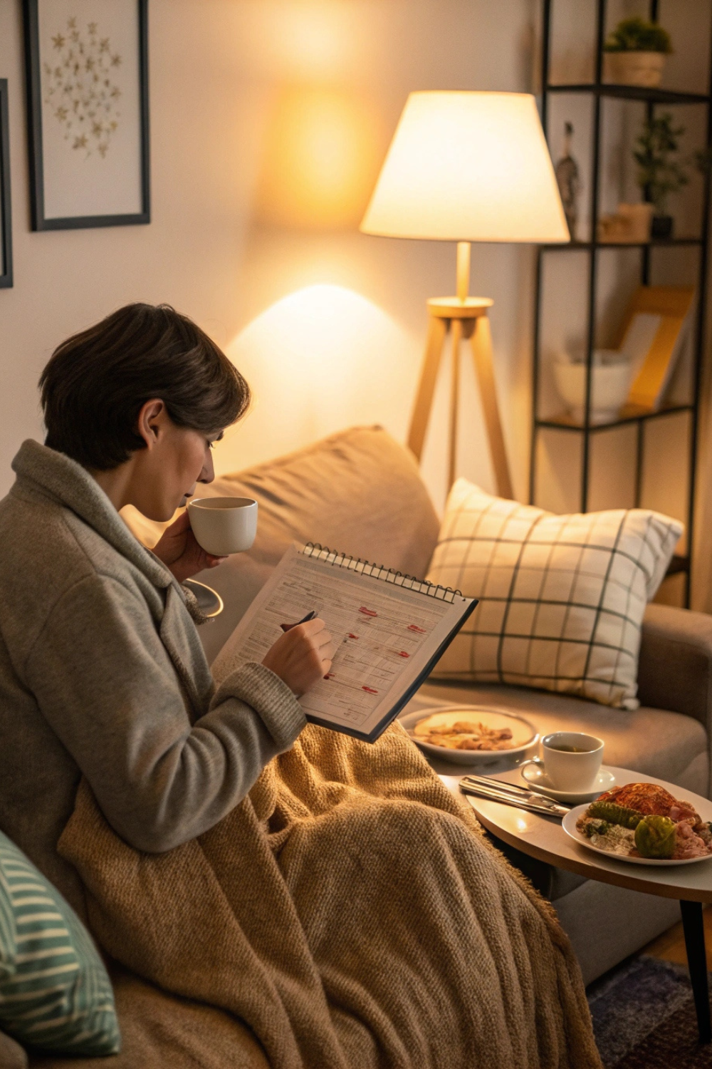 A cozy evening, sipping tea, reviewing what worked and tweaking next week’s meal plan.