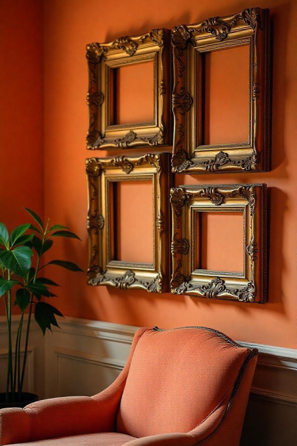 A collection of beautifully distressed, antique-style frames that transport you straight to an 18th-century salon.