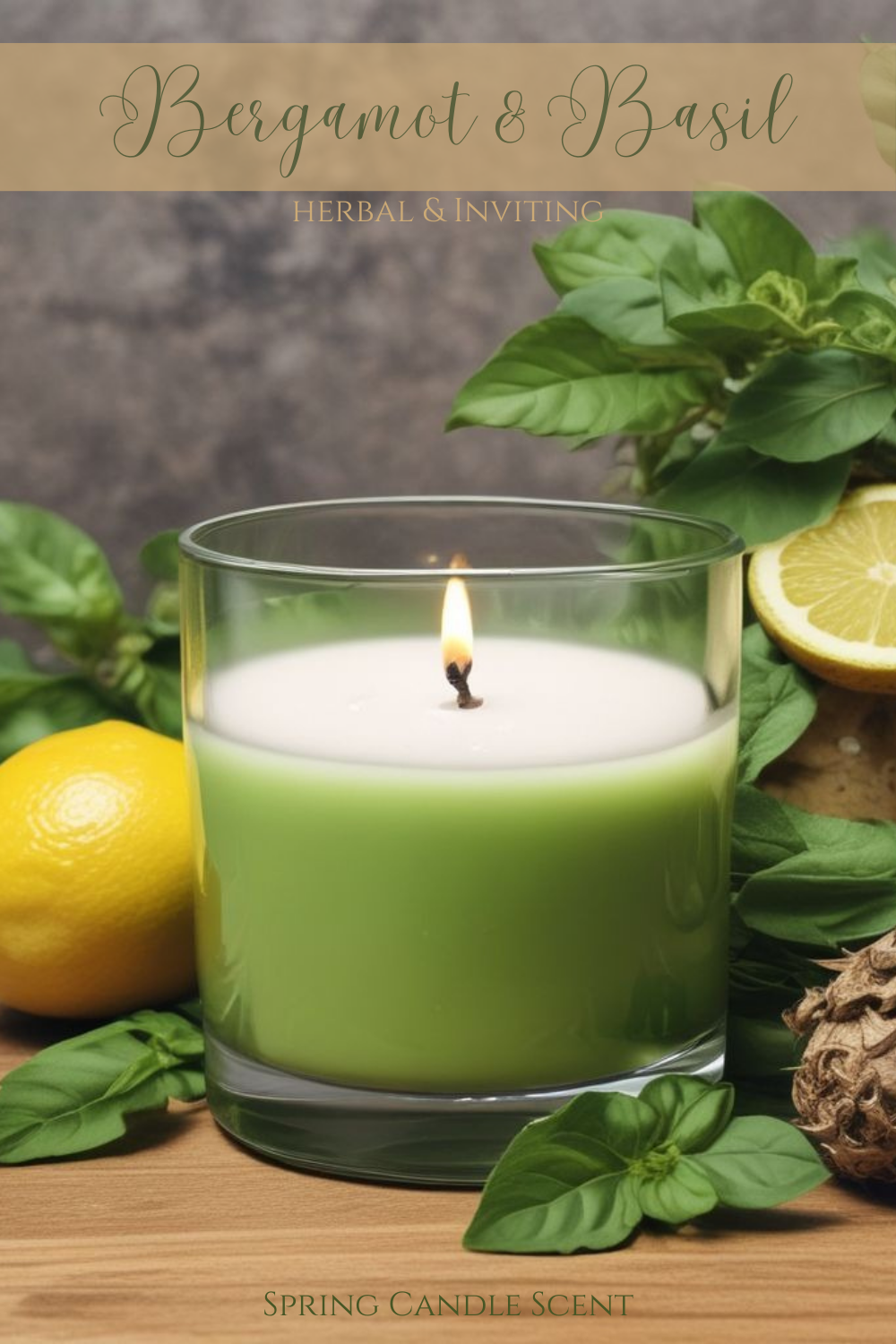A fresh yet earthy mix of citrusy bergamot and sweet basil makes your space feel inviting, green, and full of life.
