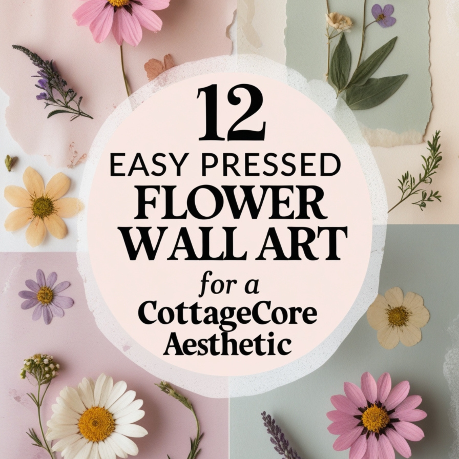 You are currently viewing Easy Pressed Flower Wall Art Ideas for a Cottagecore Aesthetic