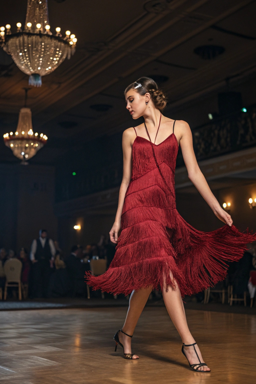 Every time you move, the fringe on your dress sways and shimmers, making you the ultimate dancing queen.