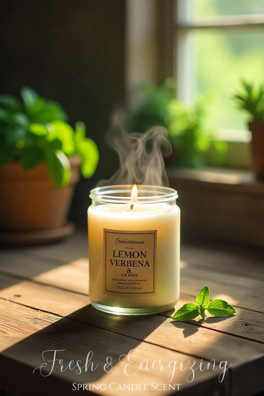Your kitchen smells bright and citrusy, like a mix of fresh-squeezed lemon and cool mint leaves—perfect for waking up your senses.