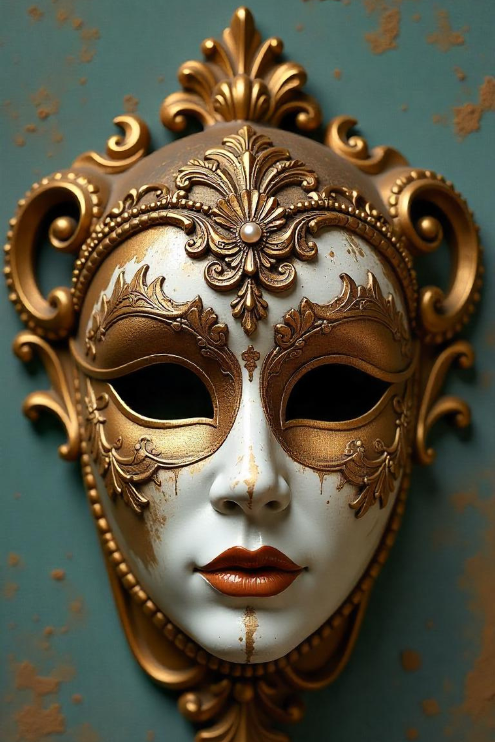 Picture a Venetian-style ornate gold mask, adding an air of mystery and grandeur to your decor.