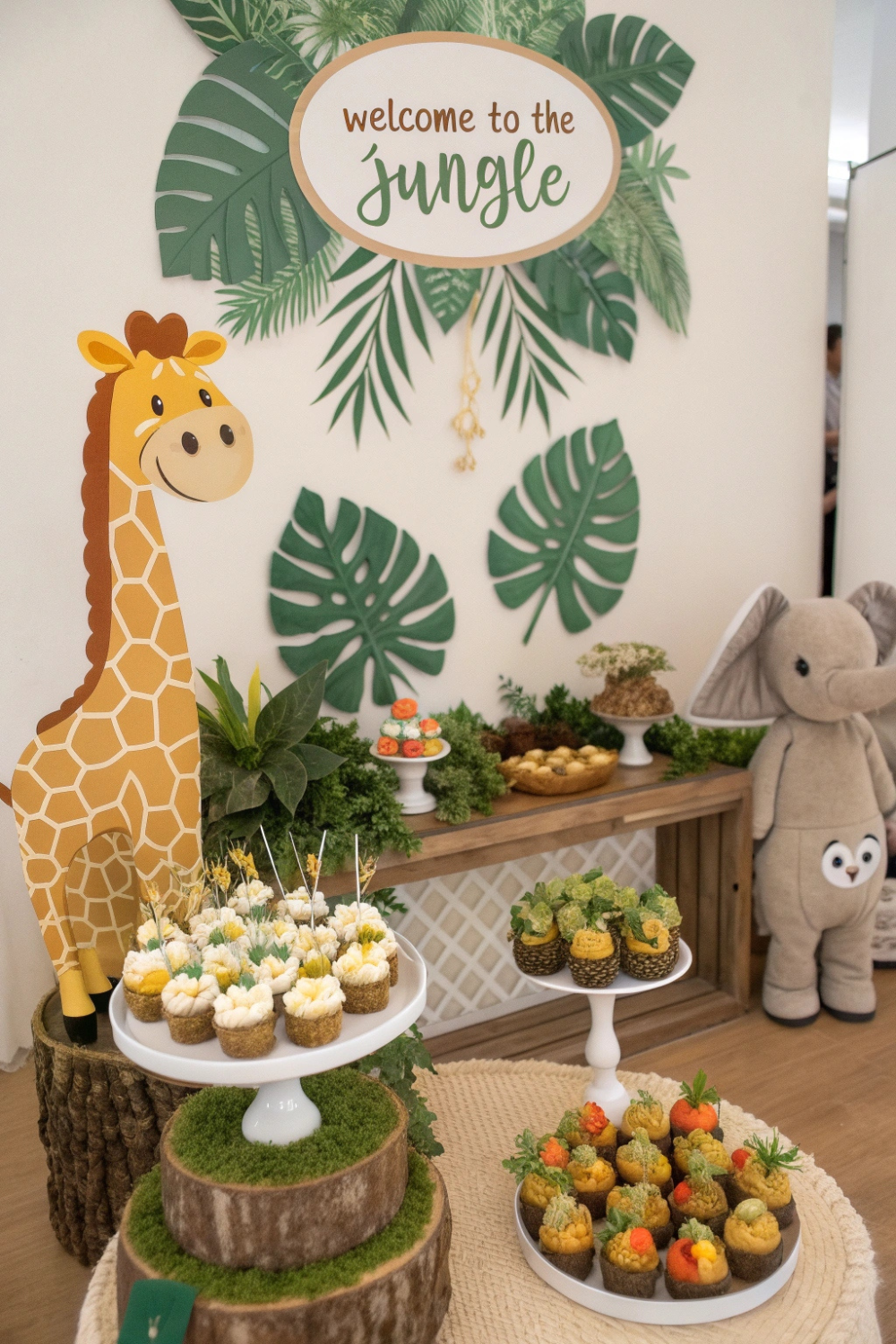A jungle-inspired baby shower filled with safari animals, tropical leaves, and earthy tones. Fun for when you have little nieces or nephews who love animals!