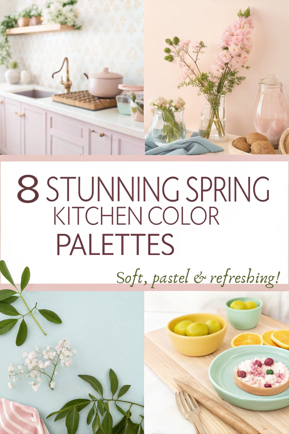 Spring is in the air, and that means it’s time to refresh your kitchen with the prettiest seasonal colors! 🌿✨ If your space is feeling a little drab after winter, a spring-inspired color palette will instantly brighten it up. Think soft pastels, airy neutrals, and refreshing pops of color—all designed to bring those light and happy spring vibes into your kitchen