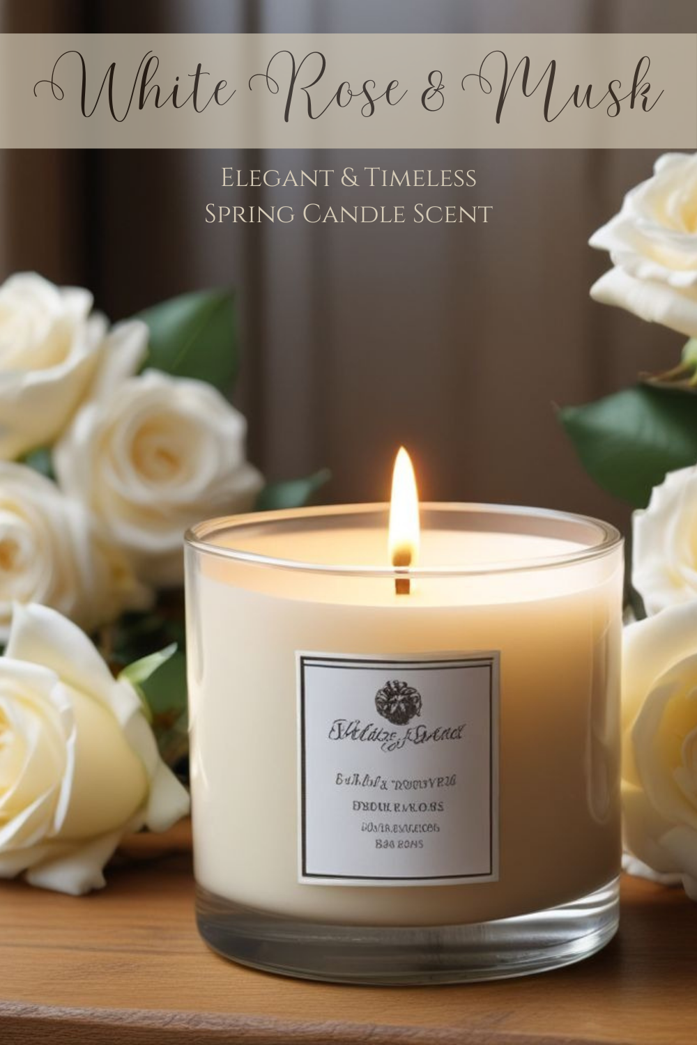 A soft blend of white roses and warm musk fills the air, making your home feel like a high-end boutique or charming countryside cottage.