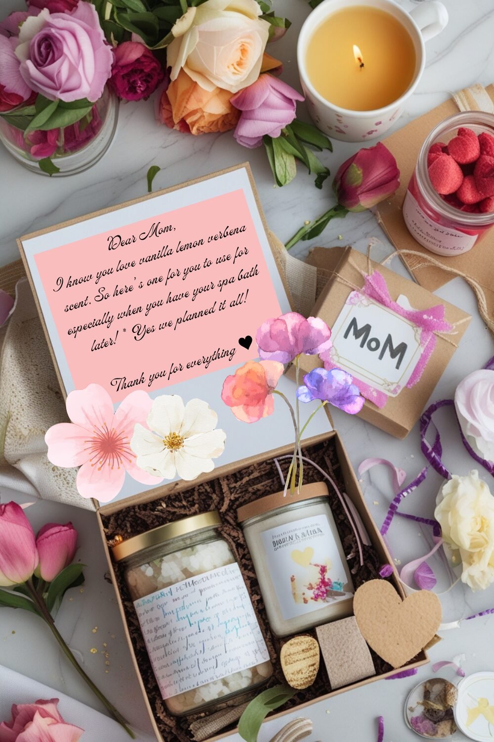 As brunch wraps up, you surprise Mom with a small but meaningful gift—a handwritten letter, a photo album of cherished moments, or a DIY spa kit to pamper her. These little thoughtful touches make the day unforgettable.