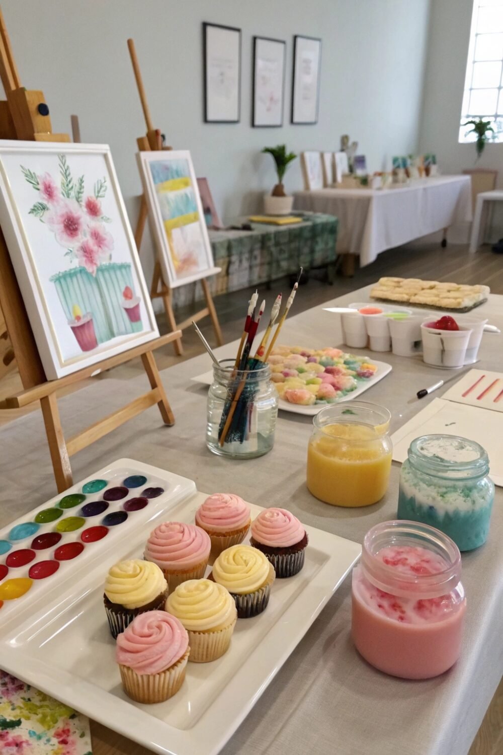 After brunch, guests gather around for a fun, hands-on activity like a painting session, cake decorating, or a candle-making workshop. It’s a creative way to bond and make new memories together.
