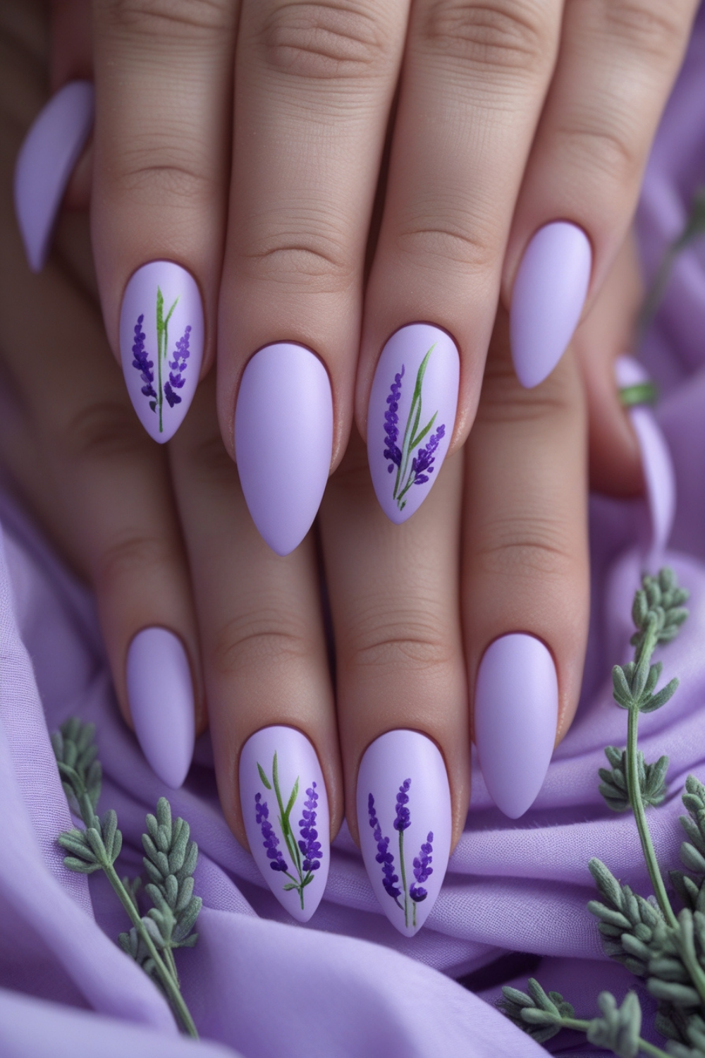 lavender fields spring nails