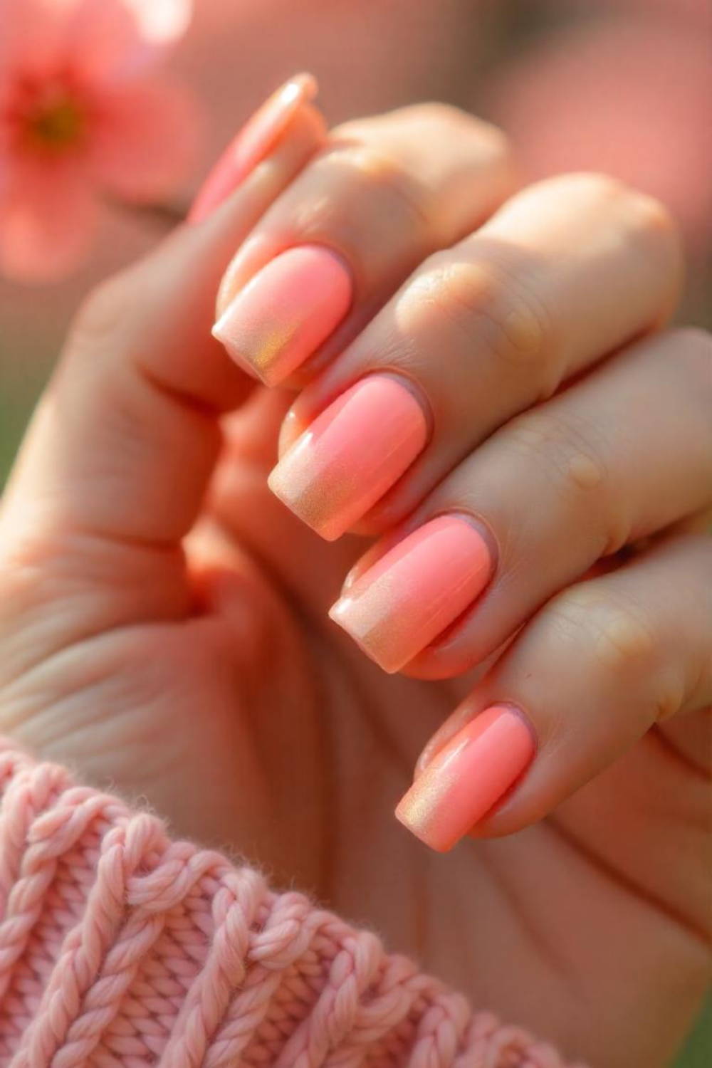 A warm mix of gold, peach, and pink creates a breathtaking sunset effect.